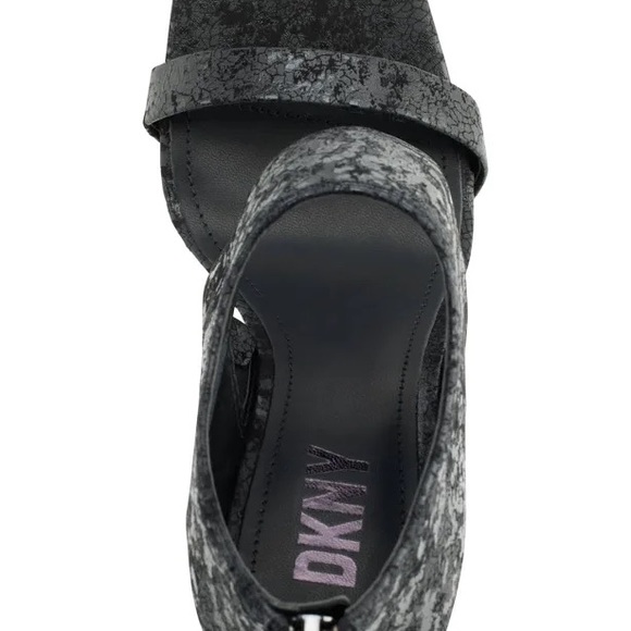 DKNY metallic gunmetal heels sz 6.5/7 - Picture 3 of 4